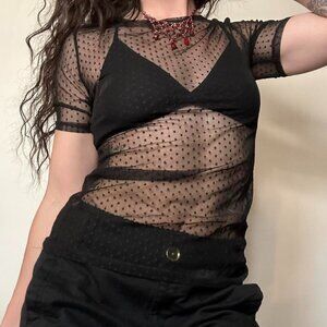 Sheer Polkadot Tee